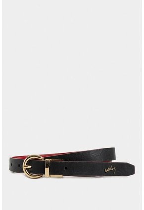 Cinturón Doble Faz Rea 2.0 De Cuero Liso Para Mujer Puntera Hexagonal Cinturón Doble Faz Rea 2.0 De Cuero Liso Para Mujer Puntera Hexagonal Negro L VÉLEZ