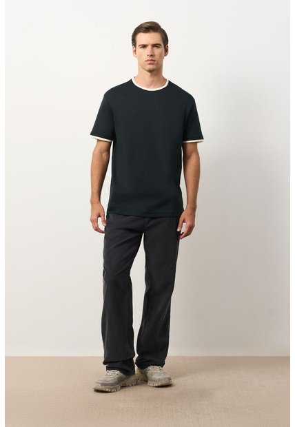 Camiseta En Algodón Para Hombre Luma Camiseta En Algodón Para Hombre Luma Negro S VÉLEZ