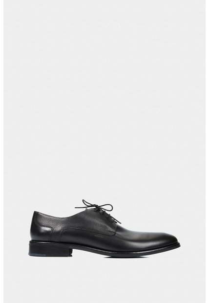 Zapatos Cordón Formal Humanista De Cuero Para Hombre Liso Negro Zapatos Cordón Formal De Cuero Para Hombre Liso Negro 44 VÉLEZ