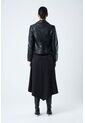 Chaqueta Silueta Tipo Biker De Cuero Para Mujer Cremalleras Chaqueta Silueta Tipo Biker De Cuero Para Mujer Cremalleras Negro L VÉLEZ de Vélez