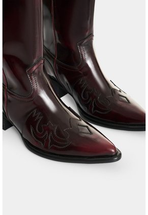 Bota Texana En Cuero Para Mujer Dino Bota Texana En Cuero Para Mujer Dino Vinotinto 36 VÉLEZ