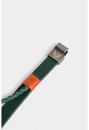 Manilla Aqua De Cuero Para Hombre Placa Metálica Manilla Aqua De Cuero Para Hombre Placa Metálica Azul Aguamarina Vélez