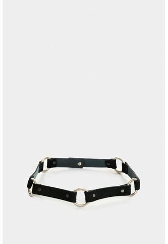 Banda Para Sombrero Ring De Gamuza Para Mujer Detalles Metálicos Banda Para Sombrero Ring De Gamuza Para Mujer Detalles Metálicos Negro VÉLEZ Vélez