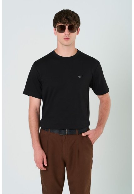 Camiseta Manga Corta Lerici Para Hombre Semi Fitted Camiseta Manga Corta Lerici Para Hombre Semi Fitted Negro L VÉLEZ