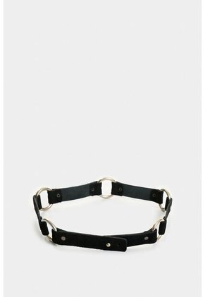 Banda Para Sombrero Ring De Gamuza Para Mujer Detalles Metálicos Banda Para Sombrero Ring De Gamuza Para Mujer Detalles Metálicos Negro VÉLEZ