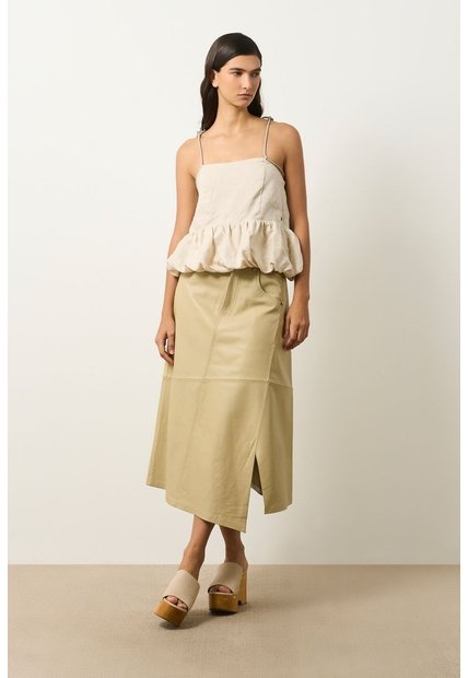 Camisa Strapless En Lino Krill Para Mujer Camisa Strapless En Lino Krill Para Mujer Arena XS VÉLEZ