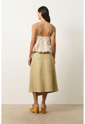 Camisa Strapless En Lino Krill Para Mujer Camisa Strapless En Lino Krill Para Mujer Arena XS VÉLEZ