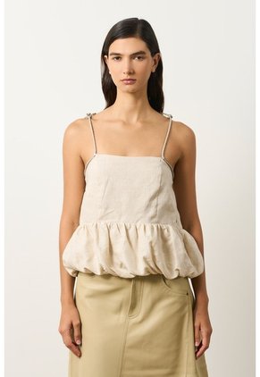Camisa Strapless En Lino Krill Para Mujer Camisa Strapless En Lino Krill Para Mujer Arena XS VÉLEZ