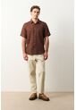 Camisa Manga Corta Semi Fitted Para Hombre Sevilla Camisa Manga Corta Semi Fitted Para Hombre Sevilla Cafe XL VÉLEZ de Vélez