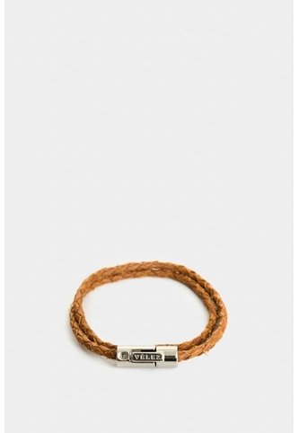 Manilla De Cuero Trenzado Para Hombre Sienna Manilla De Cuero Trenzado Para Hombre Sienna Miel VÉLEZ Vélez