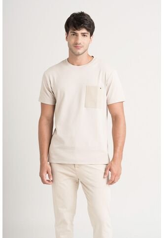 Camiseta En Algodón Para Hombre Bolsillo Cuero Camiseta En Algodón Para Hombre Bolsillo Cuero Arena L VÉLEZ Vélez