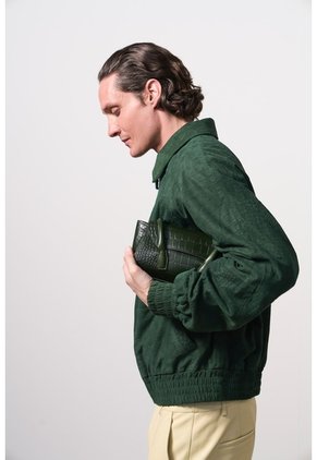 Chaqueta Bomber En Gamuza Croco Para Hombre Chaqueta Bomber En Gamuza Croco Para Hombre Verde Oliva XXL VÉLEZ
