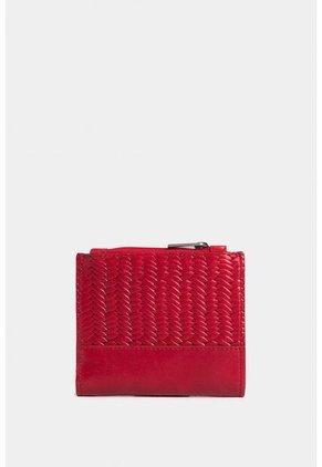 Billetera Golden De Cuero Para Mujer Detalle Grabado Billetera Golden De Cuero Para Mujer Detalle Grabado Rojo Vélez