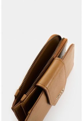 Billetera De Cuero Para Mujer Pearl Billetera De Cuero Para Mujer Pearl Miel VÉLEZ