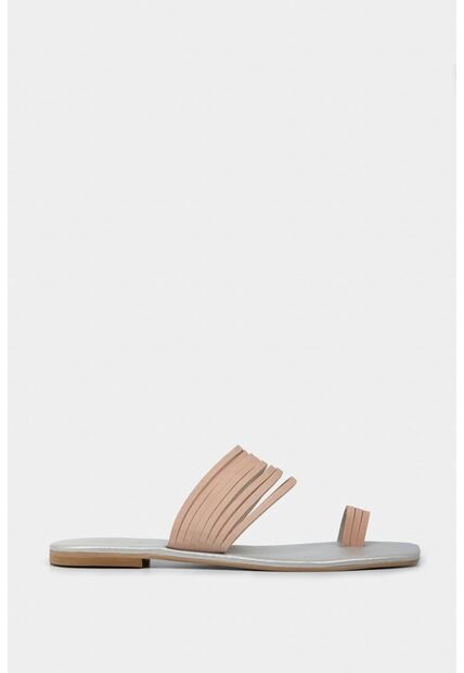 Sandalia Plana Biolima De Cuero Tiras Textura Natural Sandalia Plana Biolima De Cuero Tiras Textura Natural 41 Vélez