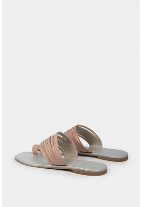 Sandalia Plana Biolima De Cuero Tiras Textura Natural Sandalia Plana Biolima De Cuero Tiras Textura Natural 41 Vélez