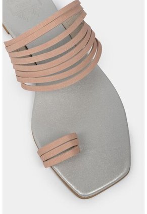 Sandalia Plana Biolima De Cuero Tiras Textura Natural Sandalia Plana Biolima De Cuero Tiras Textura Natural 41 Vélez