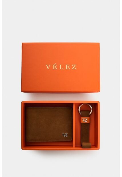 Kit Billetera Y Llavero En Cuero Para Hombre Nacar Kit Billetera Y Llavero En Cuero Para Hombre Nacar Miel VÉLEZ