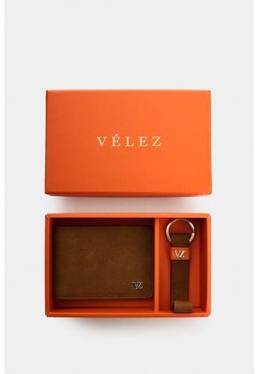 Kit Billetera Y Llavero En Cuero Para Hombre Nacar Kit Billetera Y Llavero En Cuero Para Hombre Nacar Miel VÉLEZ