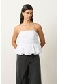 Camisa Strapless En Lino Krill Para Mujer Camisa Strapless En Lino Krill Para Mujer Blanco XL VÉLEZ de Vélez