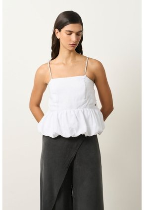 Camisa Strapless En Lino Krill Para Mujer Camisa Strapless En Lino Krill Para Mujer Blanco XL VÉLEZ