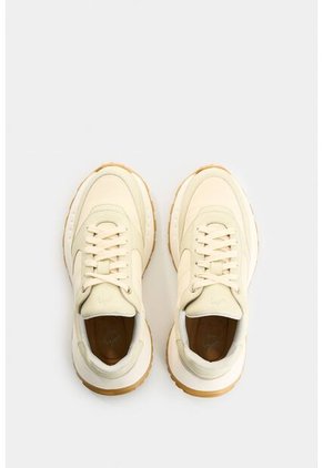 Tenis De Cuero Y Folia Para Mujer Ocaso Tenis De Cuero Y Folia Para Mujer Ocaso Blanco 41 VÉLEZ
