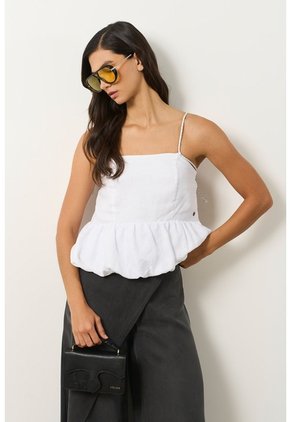 Camisa Strapless En Lino Krill Para Mujer Camisa Strapless En Lino Krill Para Mujer Blanco XL VÉLEZ