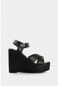 Sandalia Plataforma De Cuero Para Mujer Luzia Sandalia Plataforma De Cuero Para Mujer Luzia Negro 36 VÉLEZ de Vélez