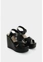 Sandalia Plataforma De Cuero Para Mujer Luzia Sandalia Plataforma De Cuero Para Mujer Luzia Negro 36 VÉLEZ de Vélez