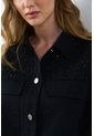 Chaqueta Cropped Holgada Para Mujer Tritón Chaqueta Cropped Holgada Para Mujer Tritón Negro L VÉLEZ de Vélez