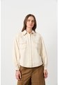 Camisa En Denim Para Mujer Maya Camisa En Denim Para Mujer Maya Crema L VÉLEZ de Vélez