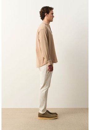 Camisa Semi-fitted Manga Larga Para Hombre Memoria Camisa Semi-fitted Manga Larga Para Hombre Memoria Tabaco M VÉLEZ