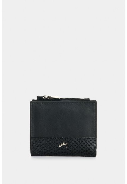 Billetera De Cuero Grabado Para Mujer Golden Billetera De Cuero Grabado Para Mujer Golden Negro VÉLEZ
