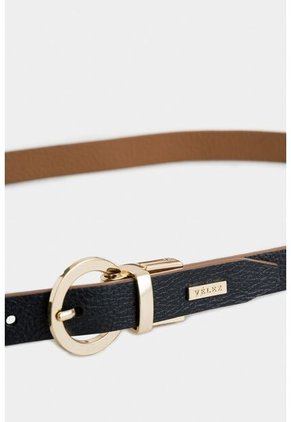 Cinturón Doble Faz Tulipan De Cuero Para Mujer Puntera Hexagonal Cinturón Doble Faz Tulipan De Cuero Para Mujer Puntera Hexagonal Negro S VÉLEZ