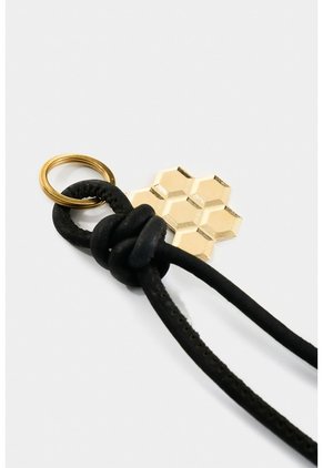 Llavero Terra De Cuero Para Mujer Dije Panal Llavero Terra De Cuero Para Mujer Dije Panal Negro VÉLEZ