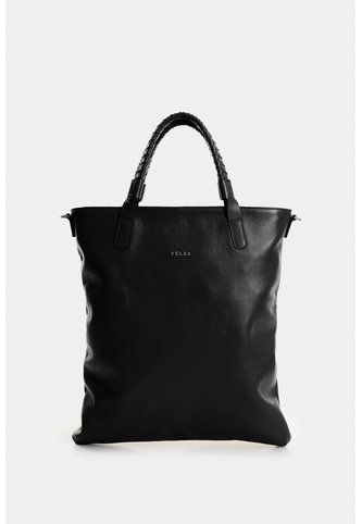 Shopping De Cuero Para Mujer Nómada Shopping De Cuero Para Mujer Nómada Negro VÉLEZ Vélez