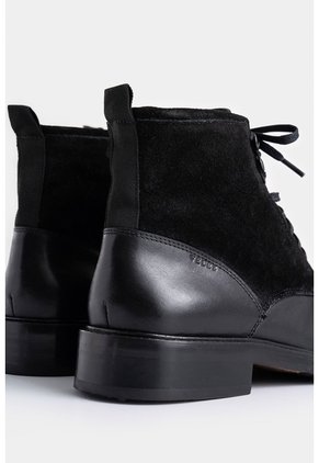 Botas Solar De Cuero Para Hombre Combinación De Texturas Botas Solar De Cuero Para Hombre Combinación De Texturas Negro 46 VÉLEZ