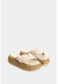 Sandalia Plataforma De Cuero Y Yute Para Mujer Ivory Sandalia Plataforma De Cuero Y Yute Para Mujer Ivory Blanco 40 VÉLEZ de Vélez