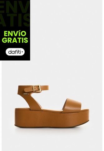 Sandalia Plataforma De Cuero Para Mujer Soren Sandalia Plataforma De Cuero Para Mujer Soren Miel 36 VÉLEZ Vélez