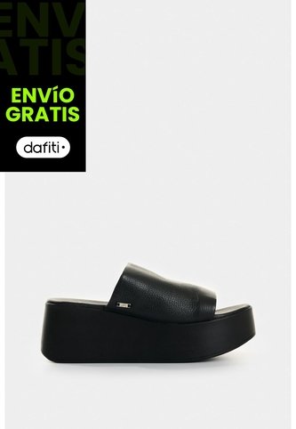 Sandalia Plataforma De Cuero Para Mujer Venus Sandalia Plataforma De Cuero Para Mujer Venus Negro 38 VÉLEZ Vélez