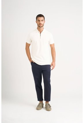 Polo Casual Algodón Para Hombre Cremallera Polo Casual Algodón Para Hombre Cremallera Crema XL VÉLEZ