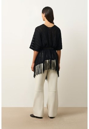 Cárdigan Tipo Poncho Tejido Para Mujer Quena Cárdigan Tipo Poncho Tejido Para Mujer Quena Negro M VÉLEZ