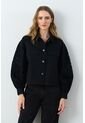 Chaqueta Cropped Holgada Para Mujer Tritón Chaqueta Cropped Holgada Para Mujer Tritón Negro M VÉLEZ de Vélez