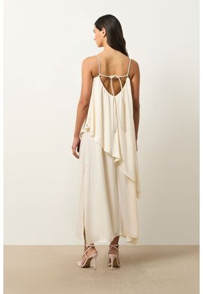 Vestido Loa Maxi Con Efecto Satinado Para Mujer Vestido Loa Maxi Con Efecto Satinado Para Mujer Crema 10 VÉLEZ