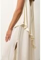 Vestido Loa Maxi Con Efecto Satinado Para Mujer Vestido Loa Maxi Con Efecto Satinado Para Mujer Crema 10 VÉLEZ de Vélez