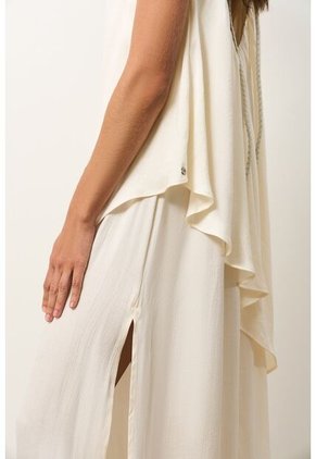 Vestido Loa Maxi Con Efecto Satinado Para Mujer Vestido Loa Maxi Con Efecto Satinado Para Mujer Crema 10 VÉLEZ