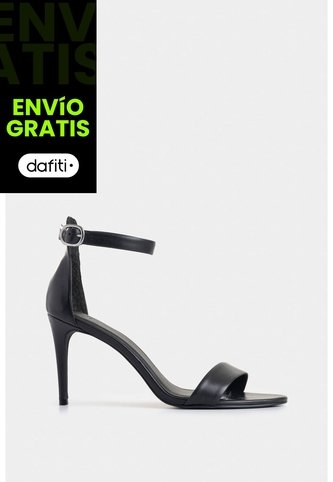 Sandalia Tacón Clavel De Cuero Para Mujer Amarre Al Tobillo Sandalia Tacón Clavel De Cuero Para Mujer Amarre Al Tobillo Negro 41 VÉLEZ Vélez