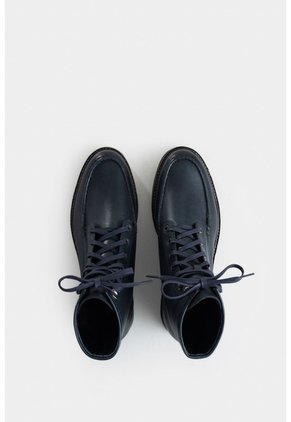 Bota Luster De Cuero Para Hombre Efecto Envejecido Bota Luster De Cuero Para Hombre Efecto Envejecido Azul Oscuro 39 VÉLEZ