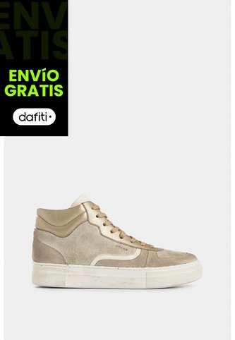 Tenis Tipo Bota Magena De Cuero Para Mujer Acabado Vintage Tenis Tipo Bota Magena De Cuero Para Mujer Acabado Vintage Arena 41 VÉLEZ Vélez