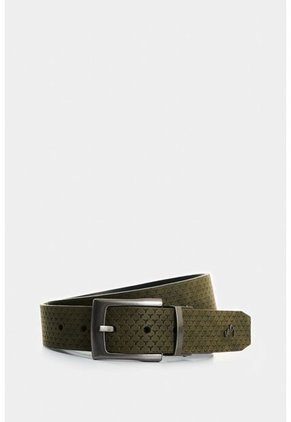 Cinturón Doble Faz De Cuero Para Hombre Gael Cinturón Doble Faz De Cuero Para Hombre Gael Verde 30 VÉLEZ